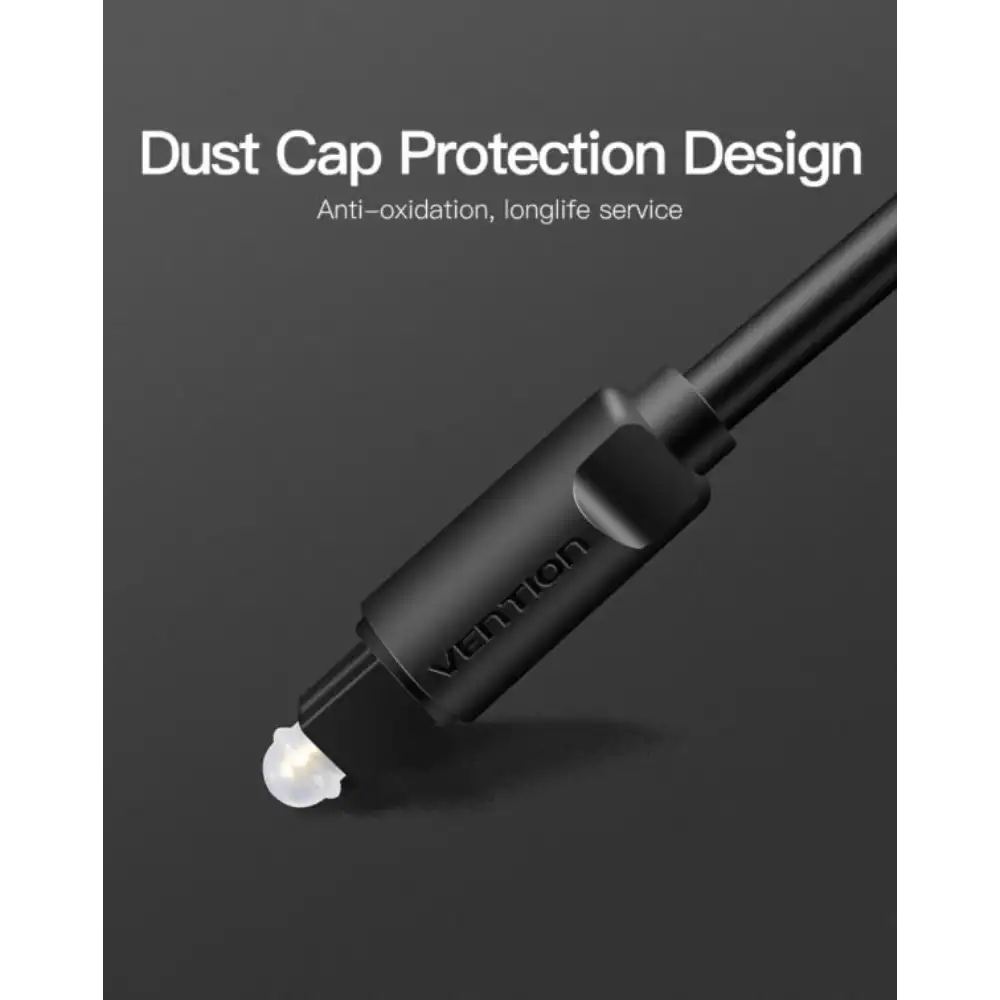 VENTION BAEBH OPTICAL FIBER AUDIO CABLE 2M BLACK - Image 4