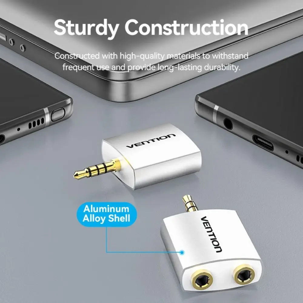 VENTION BDAW0 4POLE 3.5MM MALE TO 2*3.5MM FEMALE AUDIO CONVERTER - Image 3