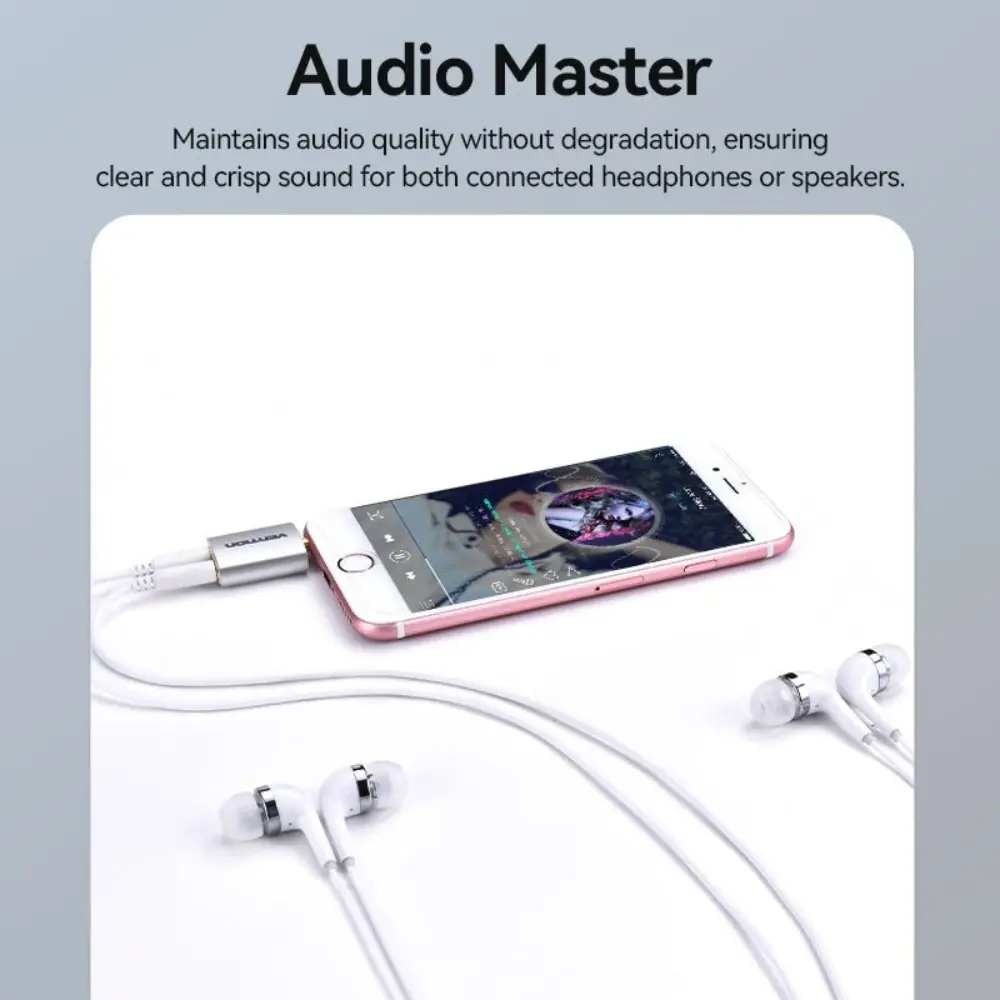 VENTION BDAW0 4POLE 3.5MM MALE TO 2*3.5MM FEMALE AUDIO CONVERTER - Image 5
