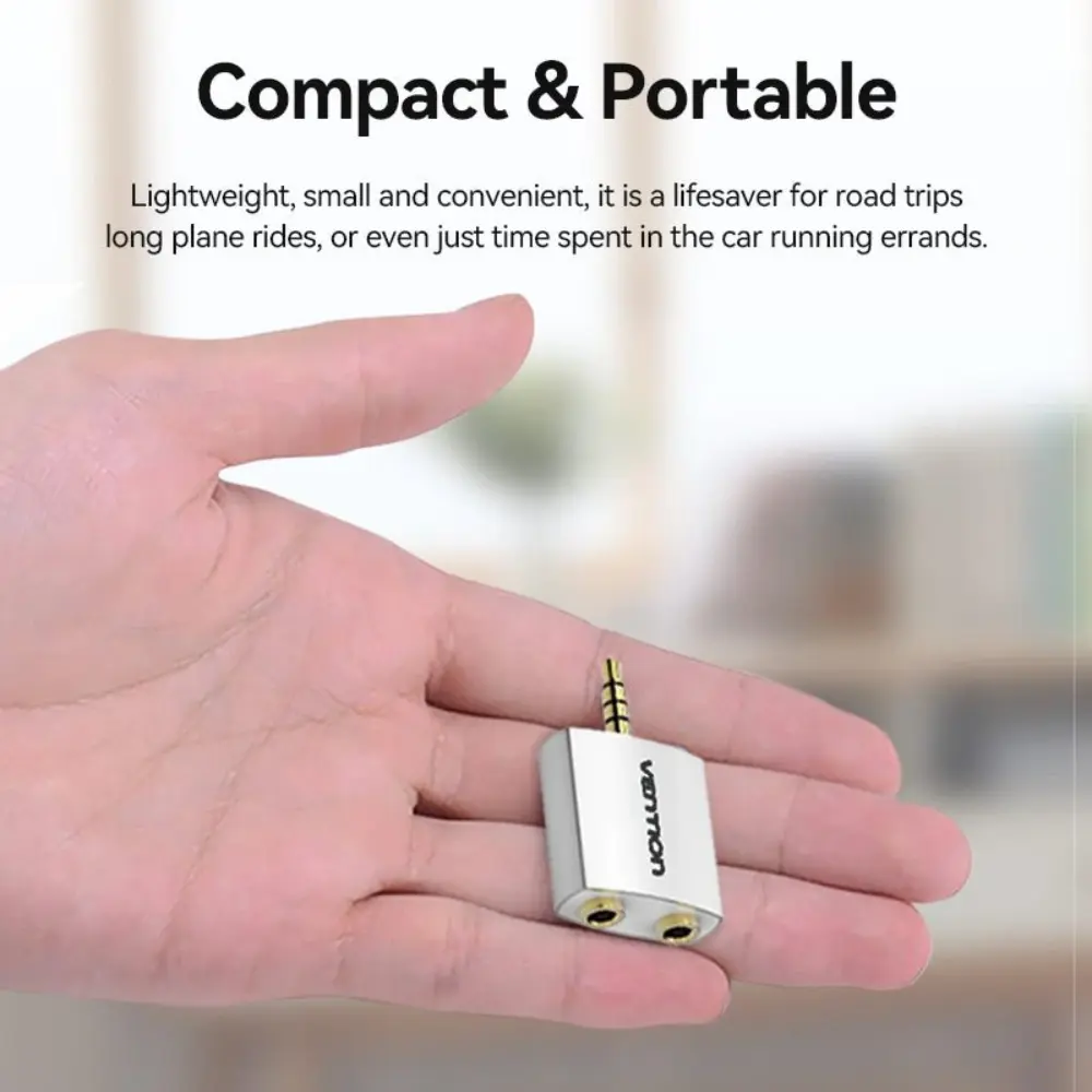 VENTION BDAW0 4POLE 3.5MM MALE TO 2*3.5MM FEMALE AUDIO CONVERTER - Image 8