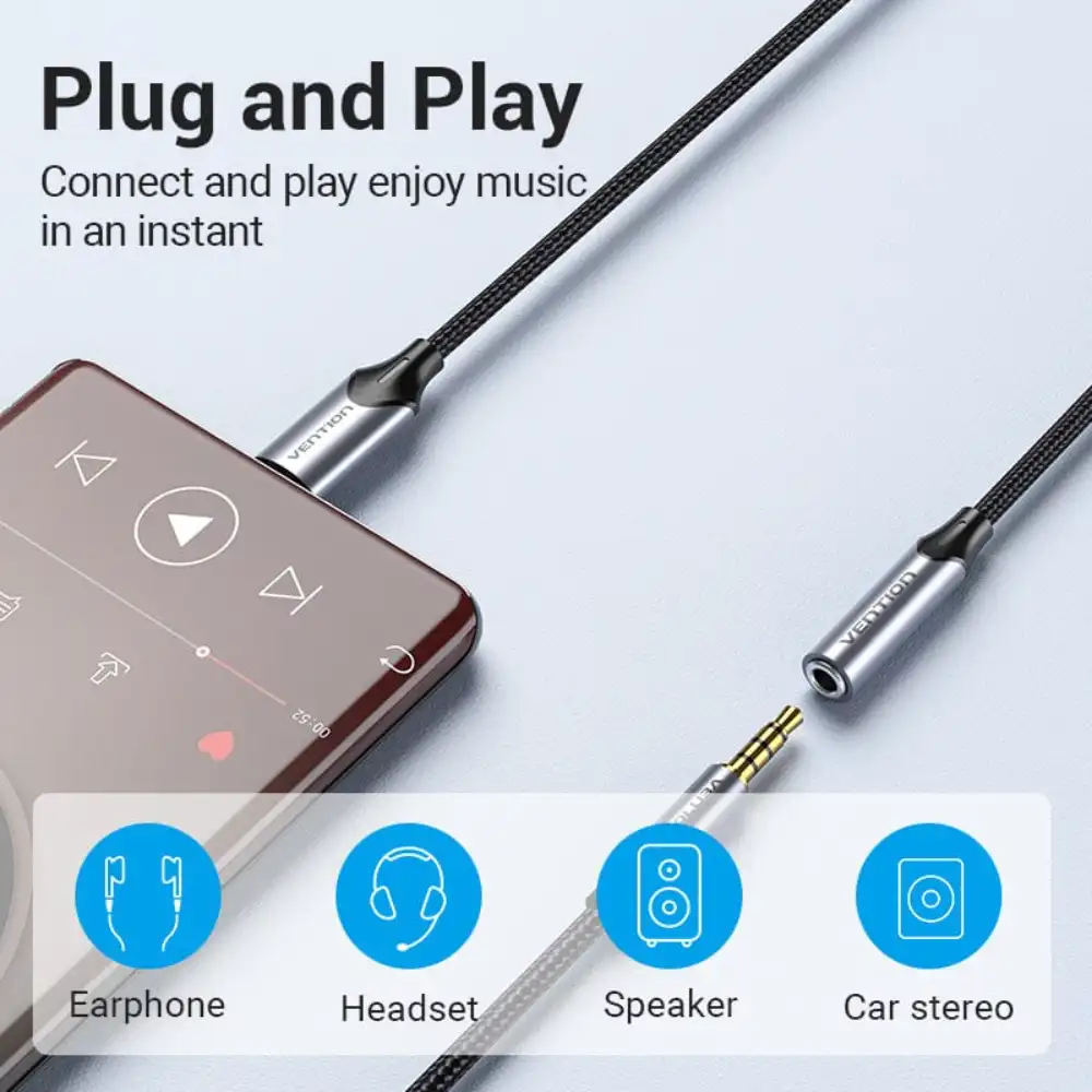 VENTION BGMHA USB-C TO 3.5MM EARPHONE JACK ADAPTER - Image 2