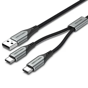 VENTION CQOHD USB A TO DUAL USB-C MALE SPLITTER CABLE