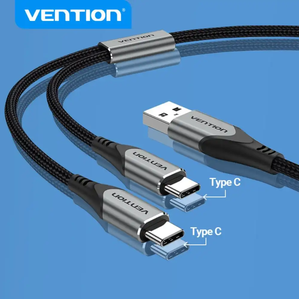 VENTION CQOHD USB A TO DUAL USB-C MALE SPLITTER CABLE - Image 6