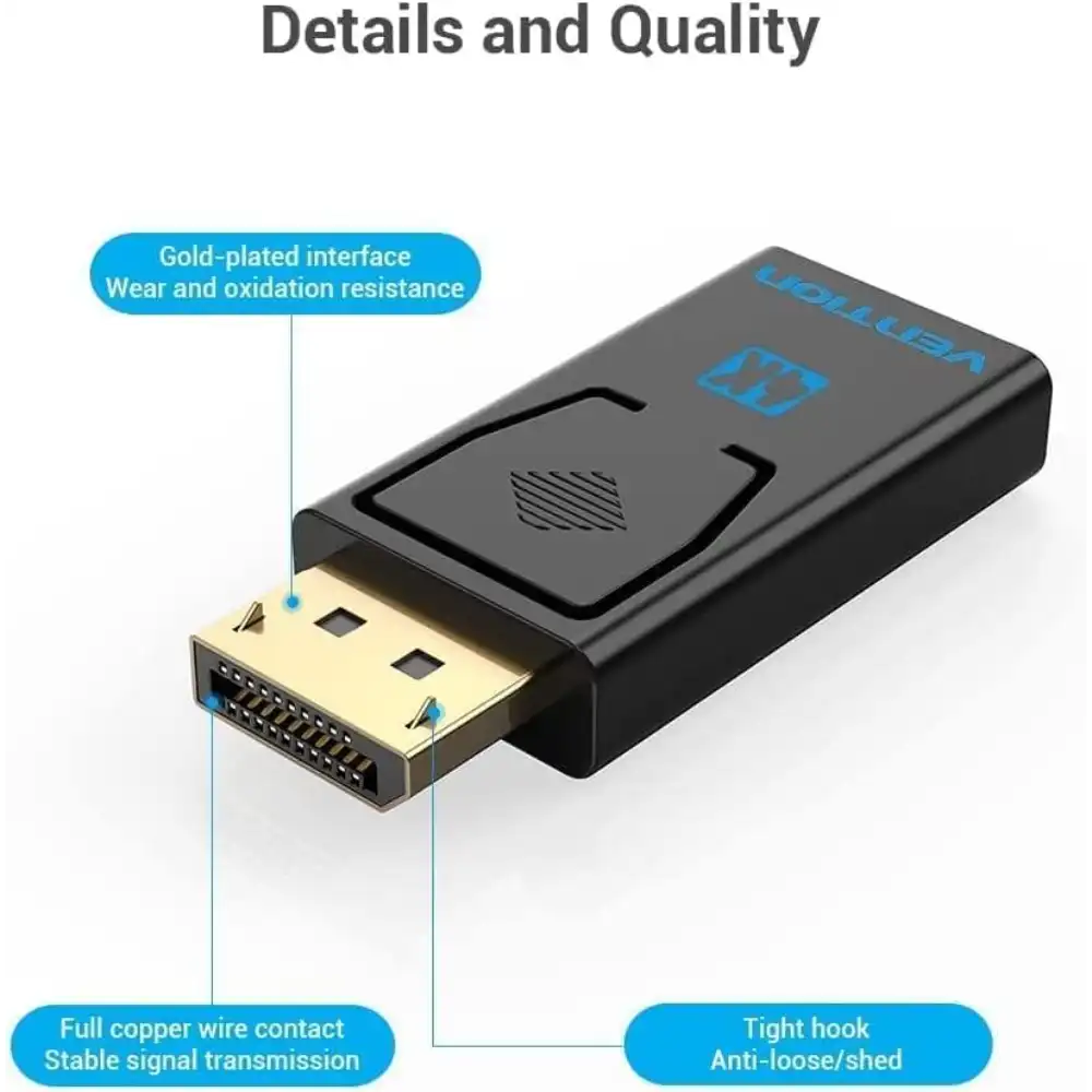 VENTION HBMBO DISPLAY PORT MALE TO HDMI FEMALE ADAPTER - Image 4