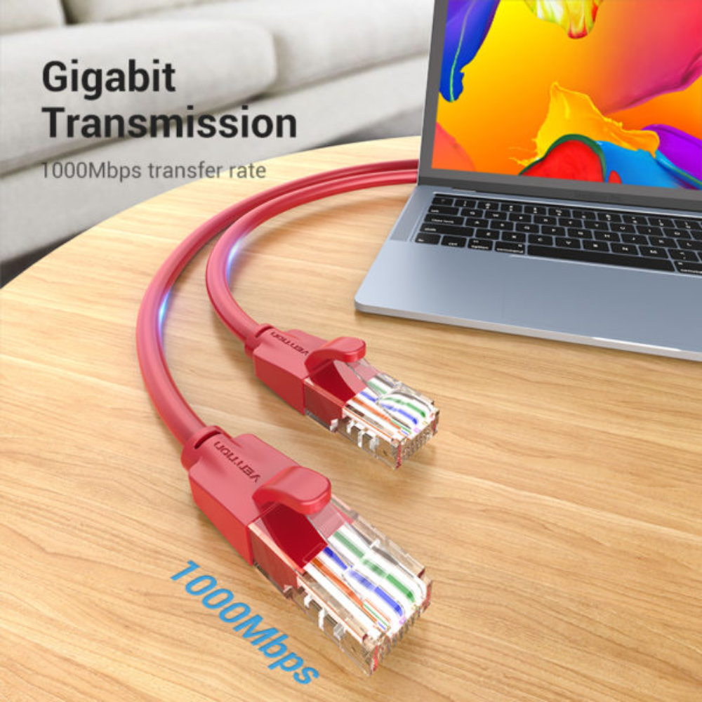 VENTION IBERH CAT6 UTP PATCH CABLE 2M RED - Image 5