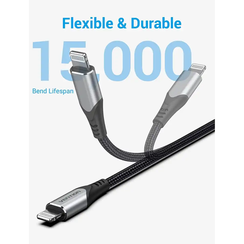 VENTION TACHH LIGHTINING TO TYPE-C CHARGING CABLE 2M - Image 3
