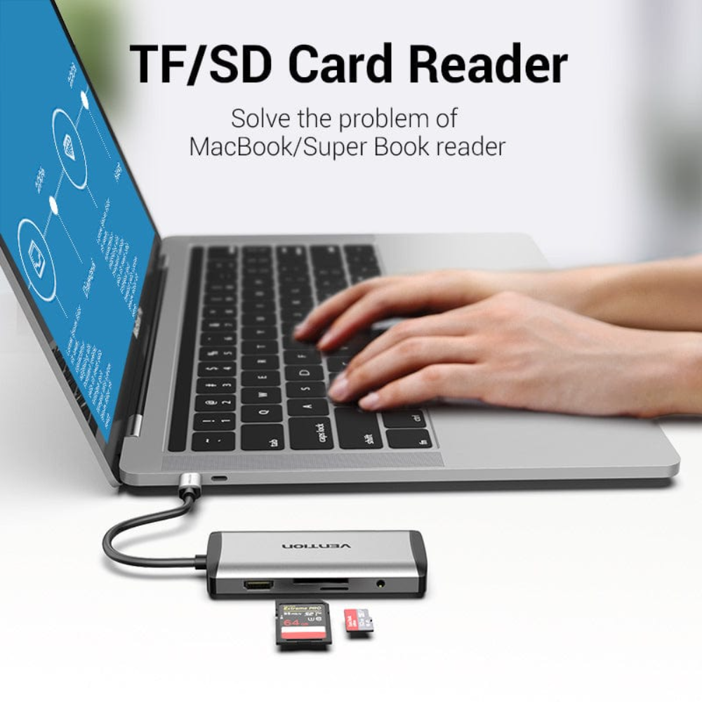 VENTION THAHB MUTI-FUNCTION USB-C 9-IN-1 DOCKING STATION - Image 4