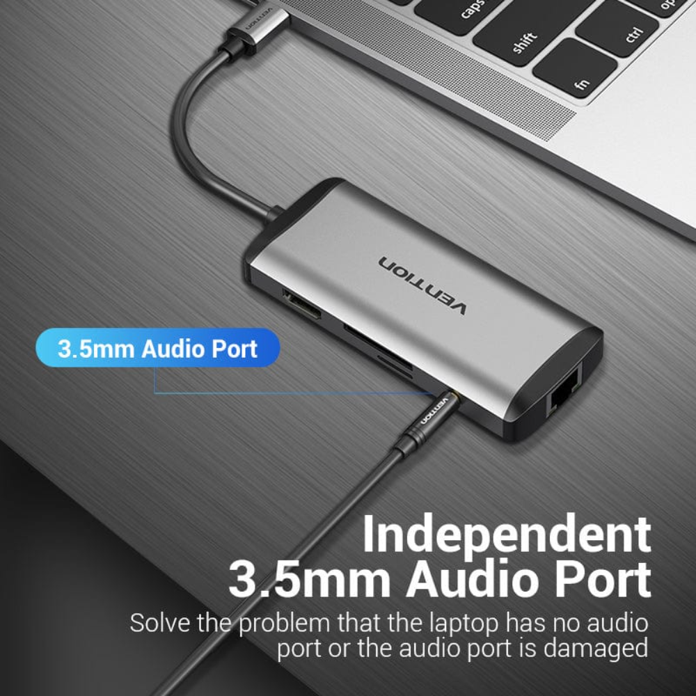 VENTION THAHB MUTI-FUNCTION USB-C 9-IN-1 DOCKING STATION - Image 3