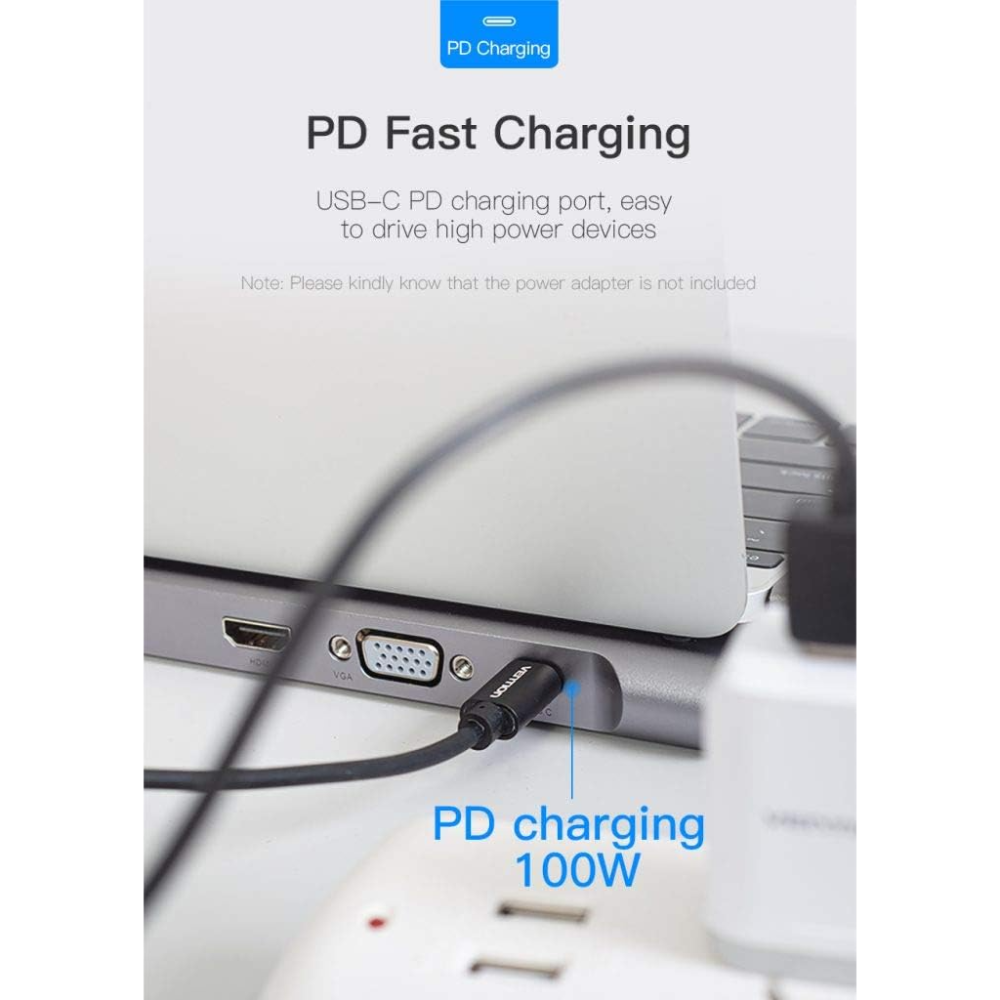 VENTION THOHAH 10-IN-1 TYPE-C DOCKING STATION METAL GRAY - Image 5
