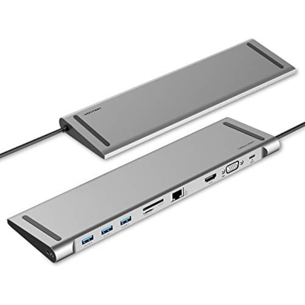 Vention THOHAH 10-in-1 Type-C Docking Station Metal Gray