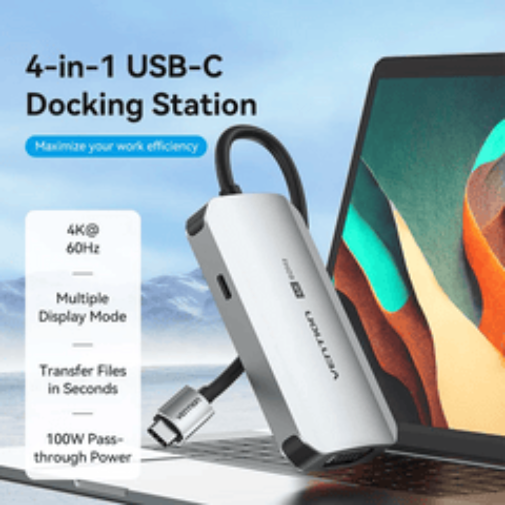 VENTION TOAHB MUTI-FUNCTION USB-C 4-IN-1 DOCKING STATION - Image 4