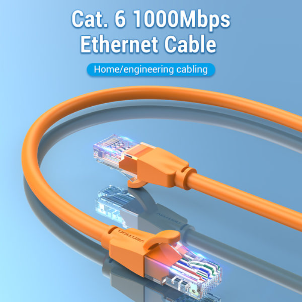 VENTION IBEOH CAT6 UTP PATCH CABLE 2M ORANGE - Image 4