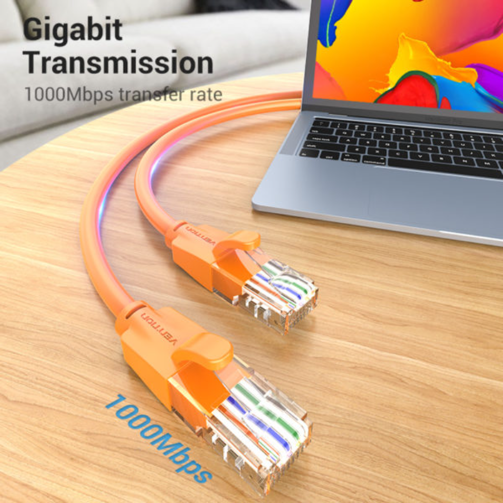 VENTION IBEOH CAT6 UTP PATCH CABLE 2M ORANGE - Image 5