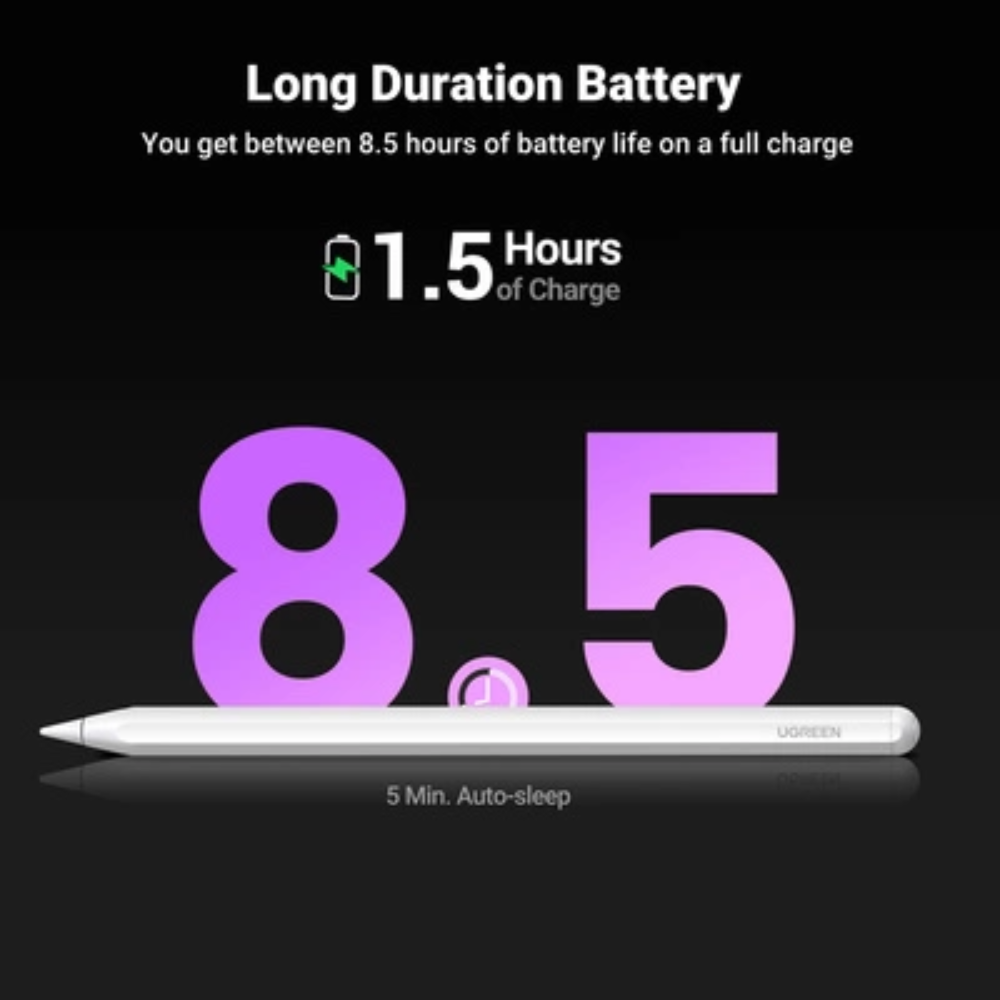 UGREEN 15910 SMART STYLUS PEN FOR IPAD MAGNETIC WIRELESS CHARGING ( WHITE ) - Image 6