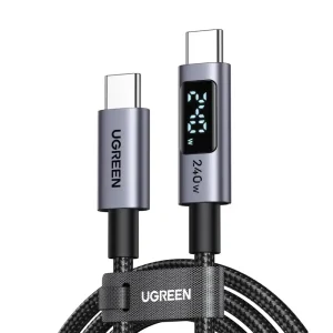 UGREEN 65867 USB-C TO C PD FAST CHARGING CABLE 240W 2M SMART DIGITAL DISPLAY