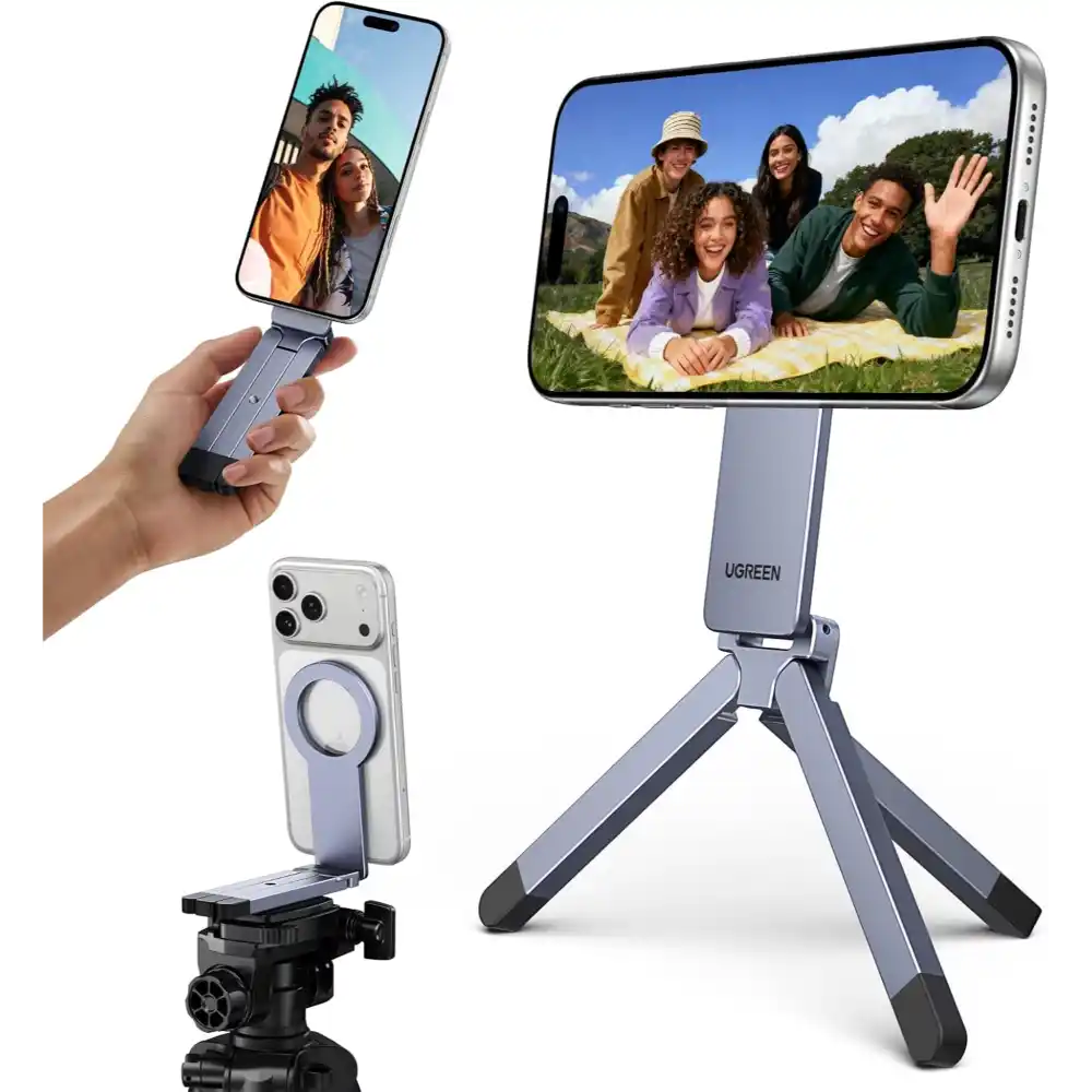 UGREEN 75509 Magnetic Phone Tripod Stand Metal Adjustable