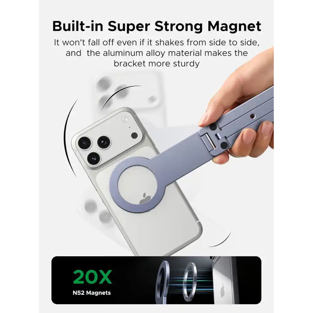 UGREEN 75509 Magnetic Phone Tripod Stand Metal Adjustable