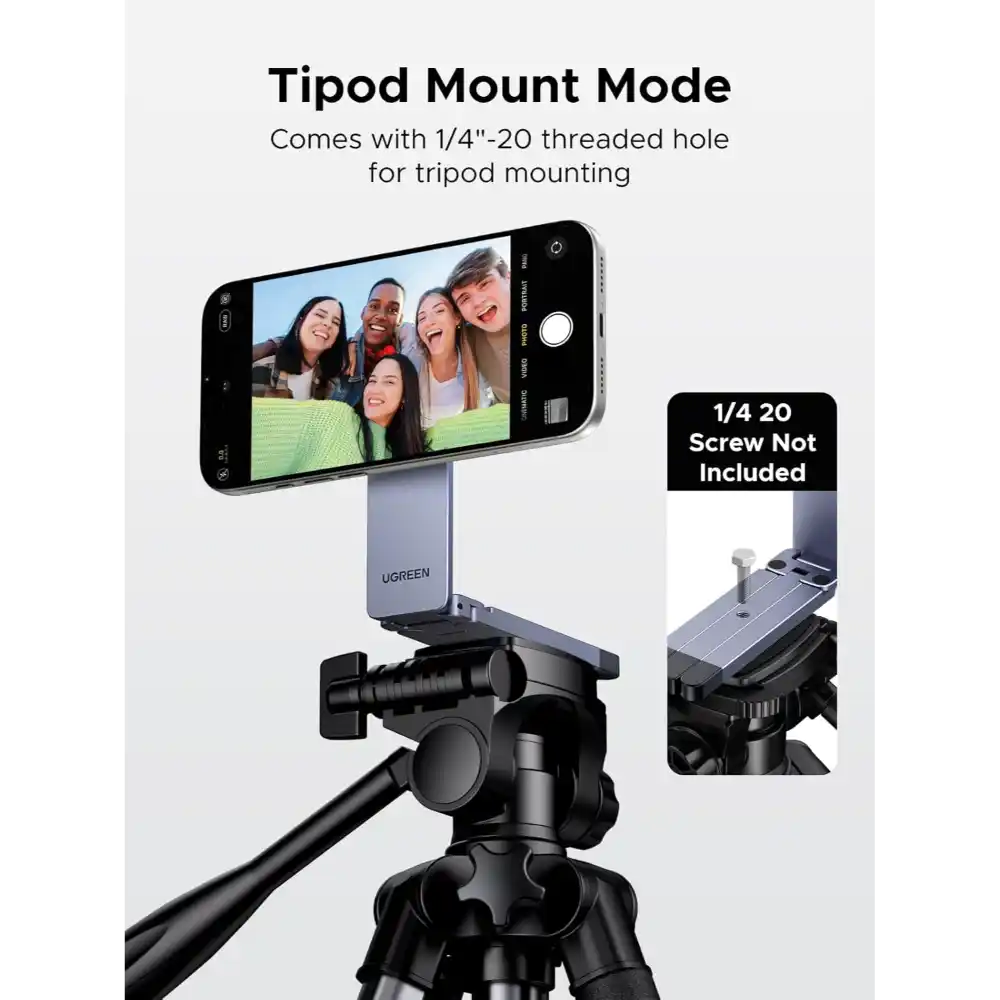 UGREEN 75509 Magnetic Phone Tripod Stand Metal Adjustable