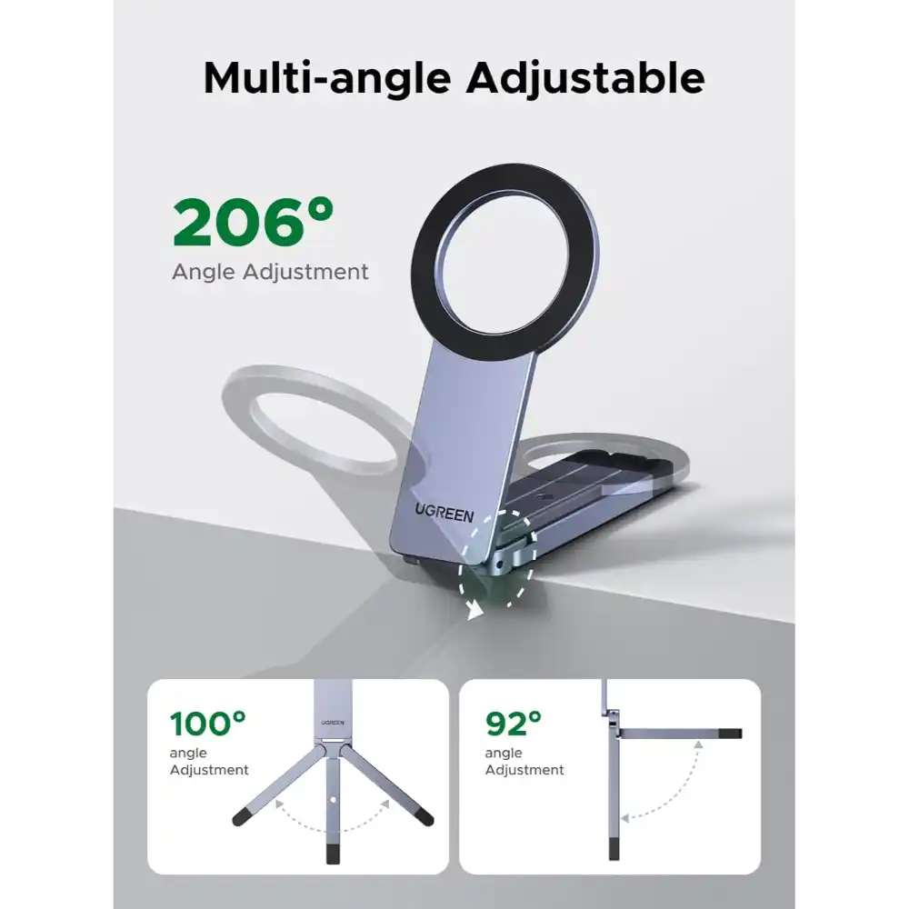 UGREEN 75509 Magnetic Phone Tripod Stand Metal Adjustable