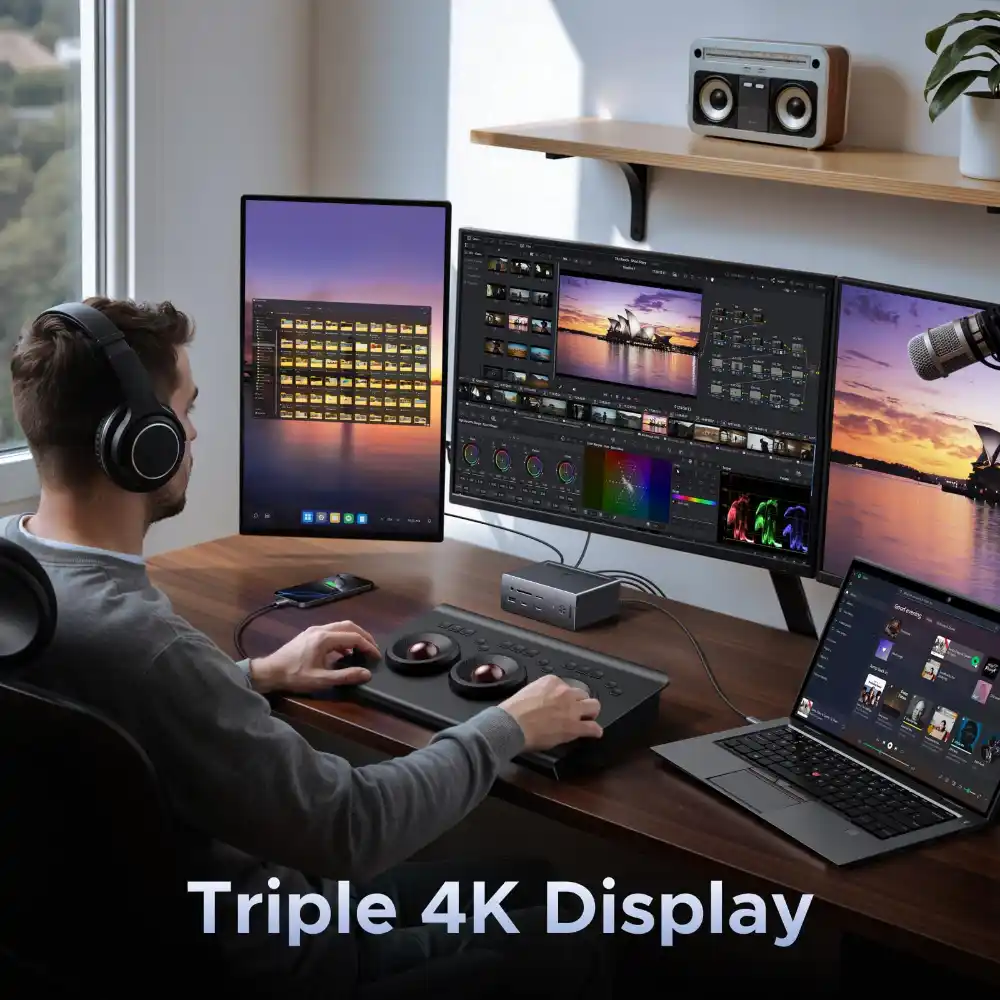 UGREEN 85489 14-in-1 USB-C Docking Station Triple 4K Display