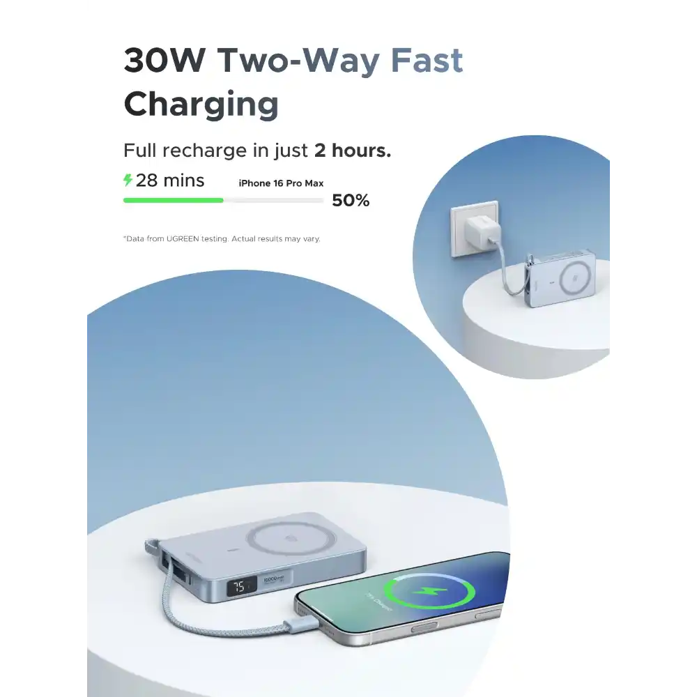 UGREEN 65958 Magflow 10000mAh 25W Qi2 Magnetic Power Bank